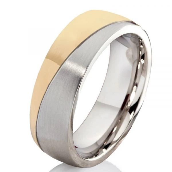 Herrenring mit goldfarbiger Beschichtung P343